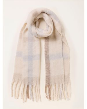 FatFace Fatface Evie Ivory Check Scarf - Natural