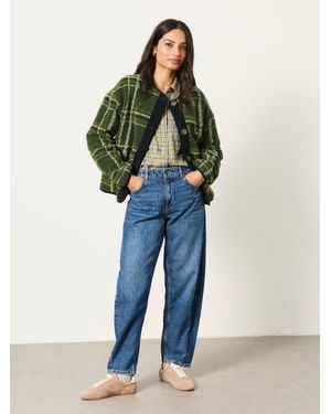 FatFace Camber Petite Barrel Jeans - Blue