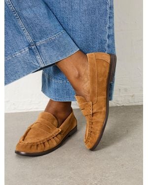 FatFace Fatface Suede Loafer Flat - Blue