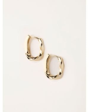 FatFace Fatface Tone Twist Hoop Earrings - Natural