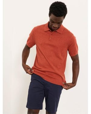 FatFace Fatface Rye Knitted Polo Shirt - Red