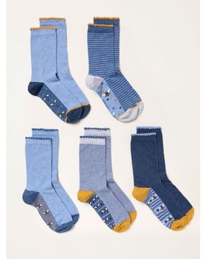 FatFace 5 Pack Socks - Blue