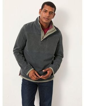 FatFace Airlie Panel Quarter Neck Sweatshirt - Grey