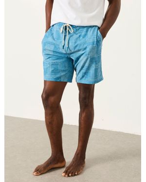 FatFace Printed Palm Tile Board Shorts - Blue