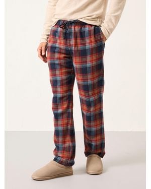 FatFace Lomond Check Open Hem Pyjama Bottoms - Red