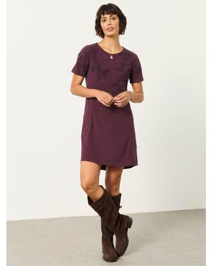 FatFace Simone Floral Jersey Dress - Red
