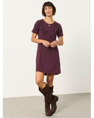 FatFace Simone Petite Floral Jersey Dress - Red