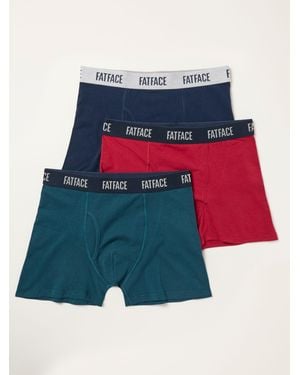 FatFace 3 Pack Boxers - Blue