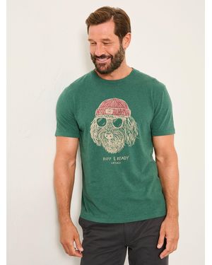 FatFace Fatface Rough And Ready Graphic T-Shirt - Green