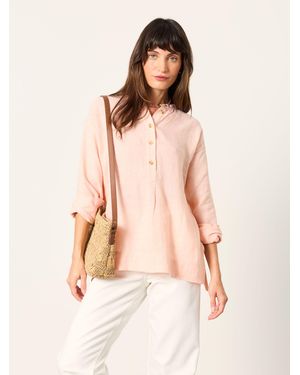 FatFace Fatface Julia Petite Linen Popover - Natural