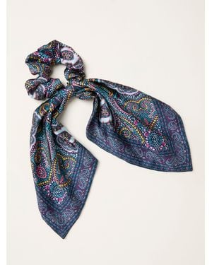 FatFace Fatface Mosaic Tie Scrunchie - Blue