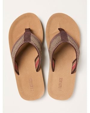 FatFace Fatface Raffia Burcott Flip Flop - Brown