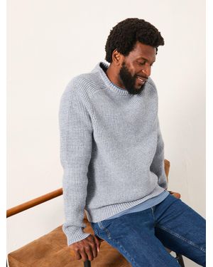 FatFace Bourton Knitted Crew Neck Jumper - Blue