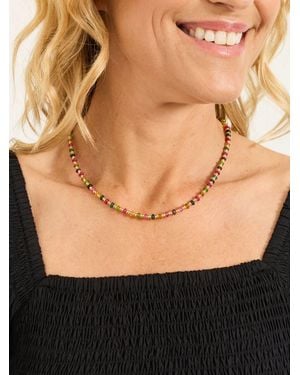 FatFace Colourful Bead Necklace - Black