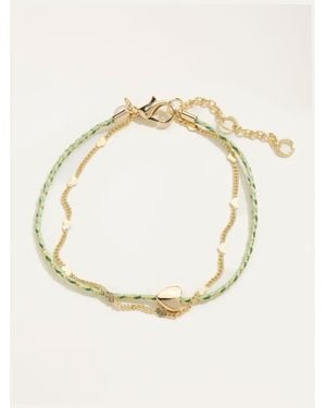 FatFace Fatface Heart Cord Bracelet - Natural