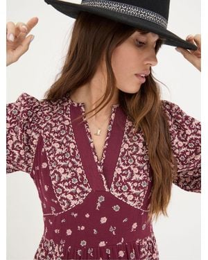FatFace Kelly Wild Ditsy Midi Dress - Red