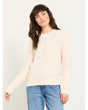 FatFace Fatface Bryony Ivory Knitted Cable Jumper - White