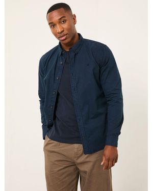 FatFace Fatface Marlow Long Sleeve Plain Shirt - Blue