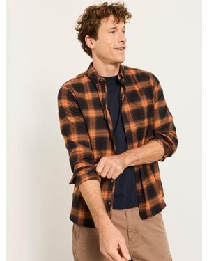 FatFace Long Sleeve York Check Shirt - Orange