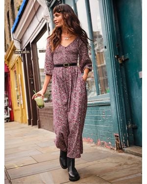FatFace Fatface Adele Petite Midi Dress - Pink