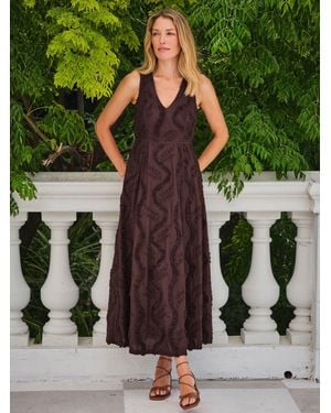 FatFace Fatface Zizzy Textured Maxi Dress - Purple