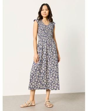 FatFace Fatface Demi Jersey Midi Dress - Metallic