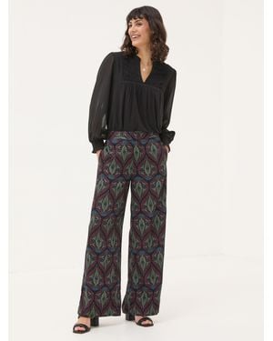 FatFace Ines Dec Leaf Trousers - Black