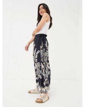 FatFace Fatface Blakely Damask Placement Midi Skirt - White