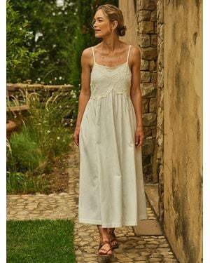 FatFace Fatface Hazel Regular Embroidered Midi Dress - Green