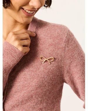FatFace Bow Brooch - Pink