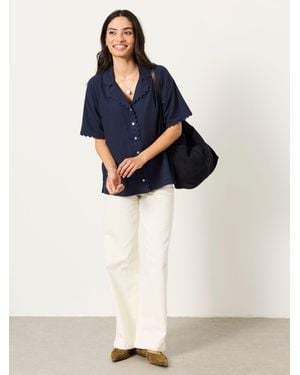FatFace Fatface Kara Linen Shirt - Blue