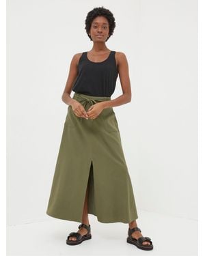 FatFace Fatface Melanie Utility Midi Skirt - Green