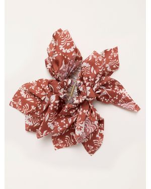 FatFace Fatface Printed Bow Claw Clip - Red