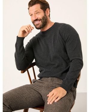 FatFace Rye Crew Neck Knitted Jumper - Black