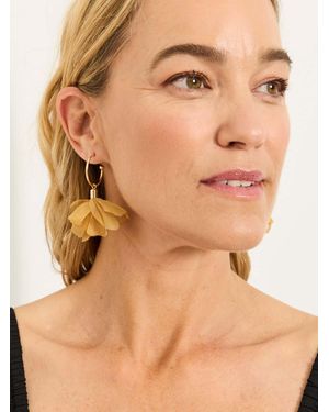 FatFace Petal Hoop Earrings - Natural