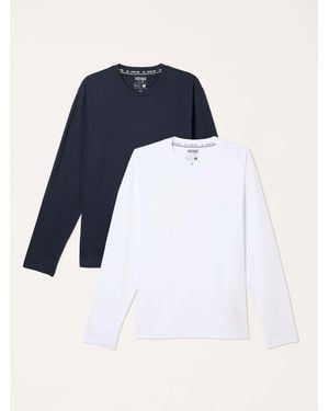 FatFace 2 Pack Long Sleeve T-Shirts - Blue