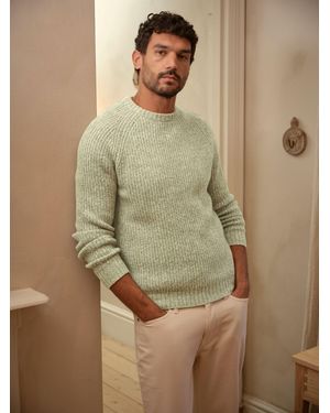 FatFace Sefton Knitted Crew Neck Jumper - Natural