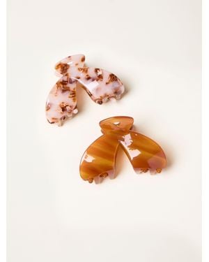 FatFace Fatface 2 Pack Resin Clips - Pink