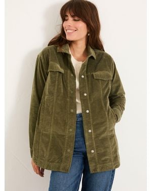 FatFace Fatface Alva Cord Overshirt - Green