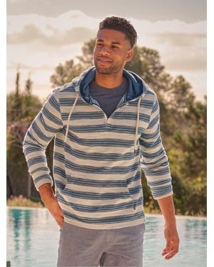 FatFace Trescowe Stripe Half Zip Sweat - Grey