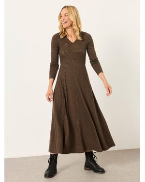 FatFace Polly Midaxi Jersey Dress - Natural