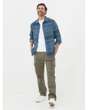 FatFace Fatface Trescow Stripe Shirt - Blue