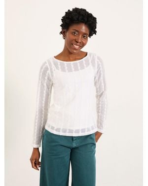 FatFace Fatface Lottie Lace Top - White