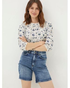 FatFace Darley Denim Shorts - Blue