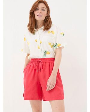 FatFace Fatface Tenby Linen Shorts - Red