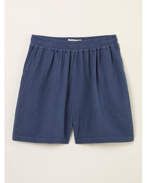 FatFace Dani Doubles 100% Cotton Shorts - Blue