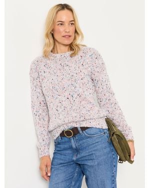FatFace Breigh Knitted Textured Jumper - White