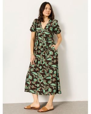 FatFace Fatface Remi Regular Midi Dress - Green
