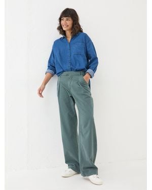 FatFace Saffron Wide Leg Trousers - Blue
