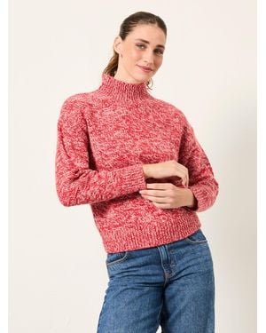 FatFace Fatface Casey Twist Knitted High Neck Jumper - Red